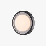 Buitenlamp wandlamp zwart met ronde vor