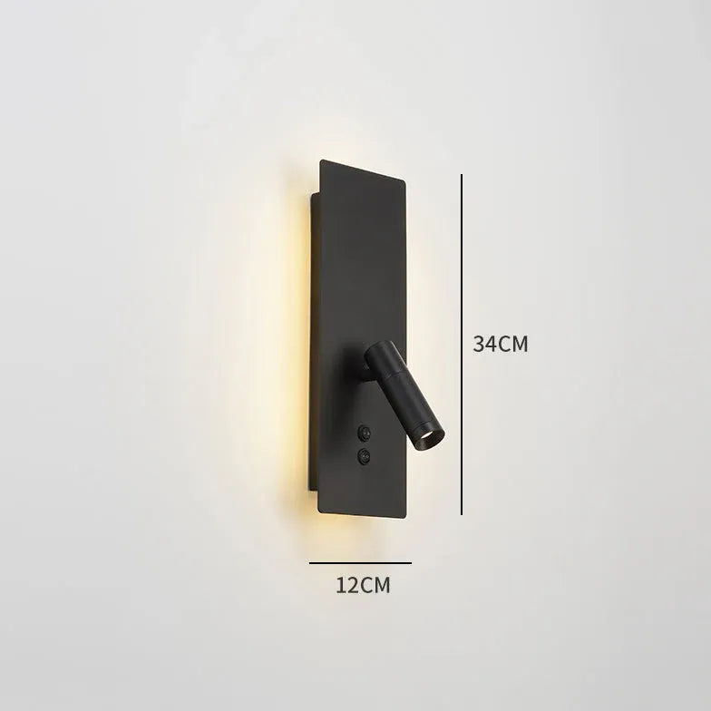 Leeslamp aan muur zwarte mat slaapkamer