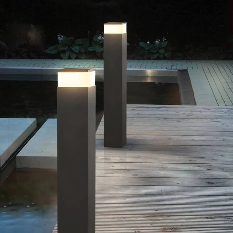 Tuinverlichting paal zwart met sensor