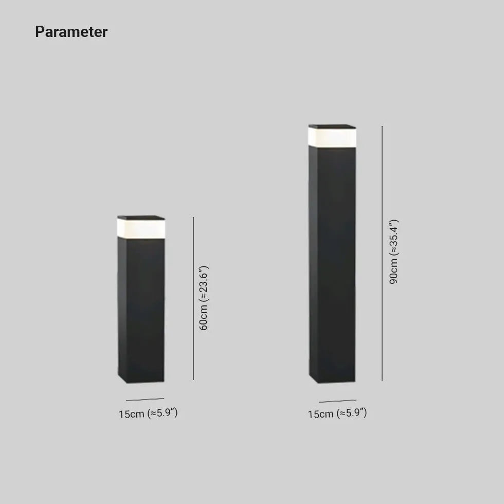 Tuinverlichting paal zwart met sensor