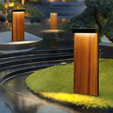 Houten lantaarnpaal voor tuinpad verlichting
