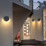 Wandlamp buiten zwart up down met rond ontwerp