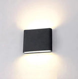 Zwarte vierkante wandlamp modern voor gangruimte