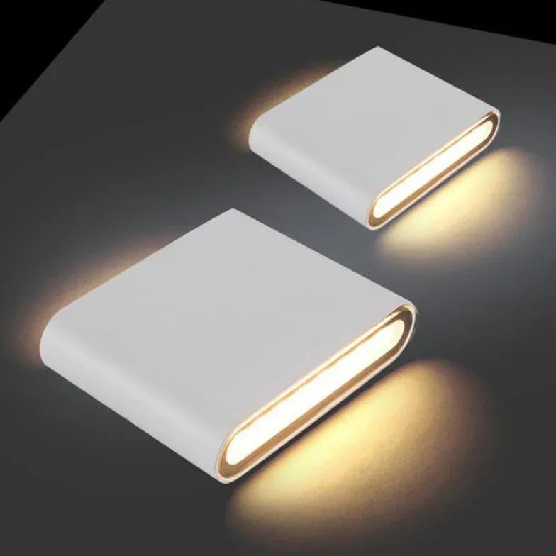 Zwarte vierkante wandlamp modern voor gangruimte