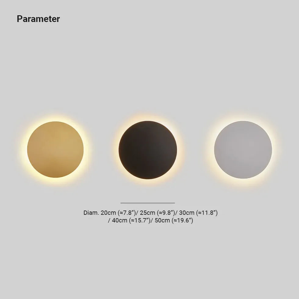 Wandlamp rond zwart met metalen ontwerp