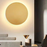 Wandlamp rond zwart met metalen ontwerp