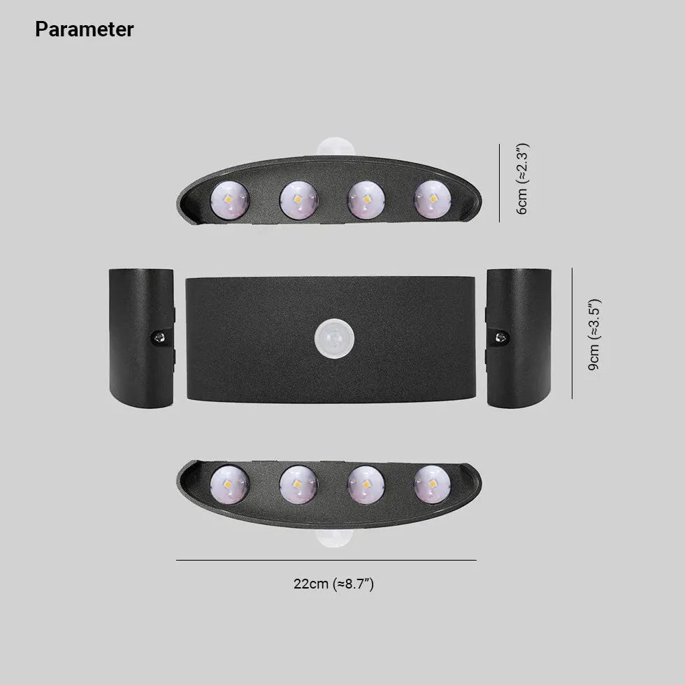 Up down light buiten met sensor wit modern