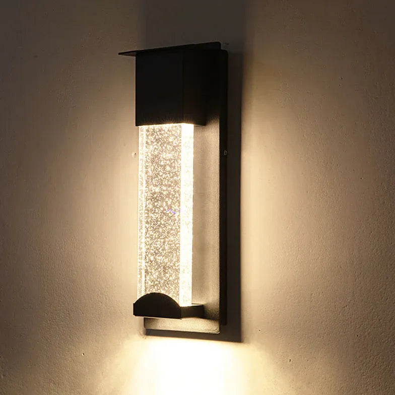 Wandlamp met sensor binnen zwart geschikt voor buiten