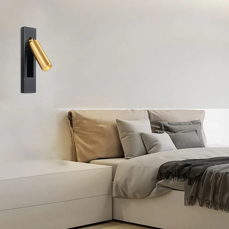 Leeslamp muur zwart goud voor slaapkamer