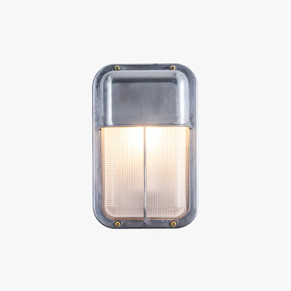 Buiten muurlamp zilver met industrieel