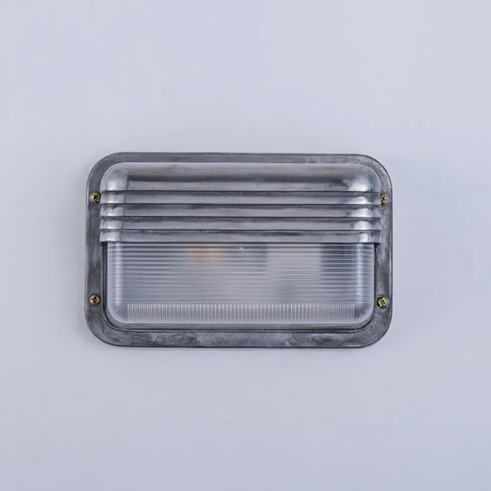 Buiten muurlamp zilver met industrieel