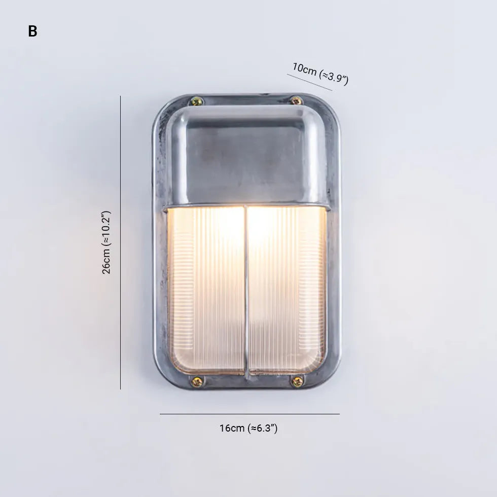 Buiten muurlamp zilver met industrieel