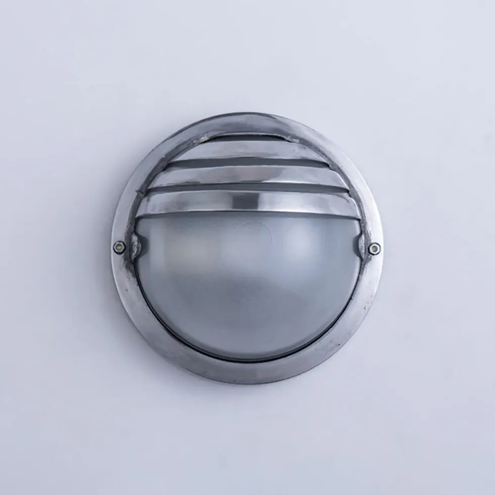 Buiten muurlamp zilver met industrieel