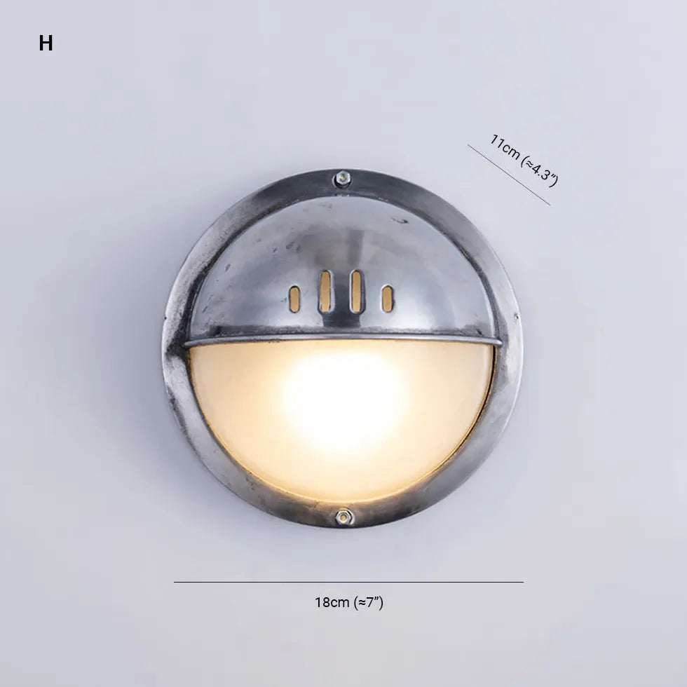 Buiten muurlamp zilver met industrieel
