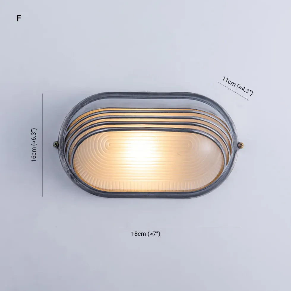 Buiten muurlamp zilver met industrieel