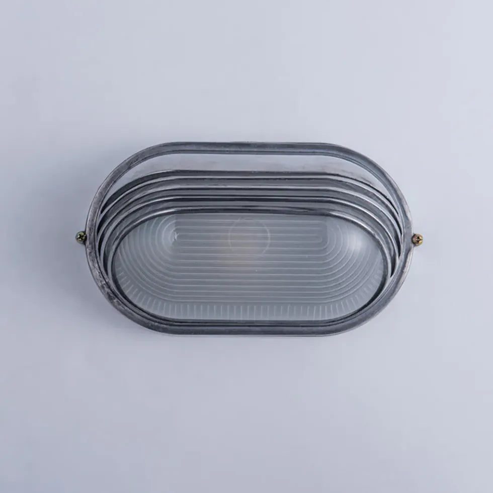 Buiten muurlamp zilver met industrieel