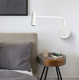 Slaapkamer leeslamp zwart met verstelbare arm