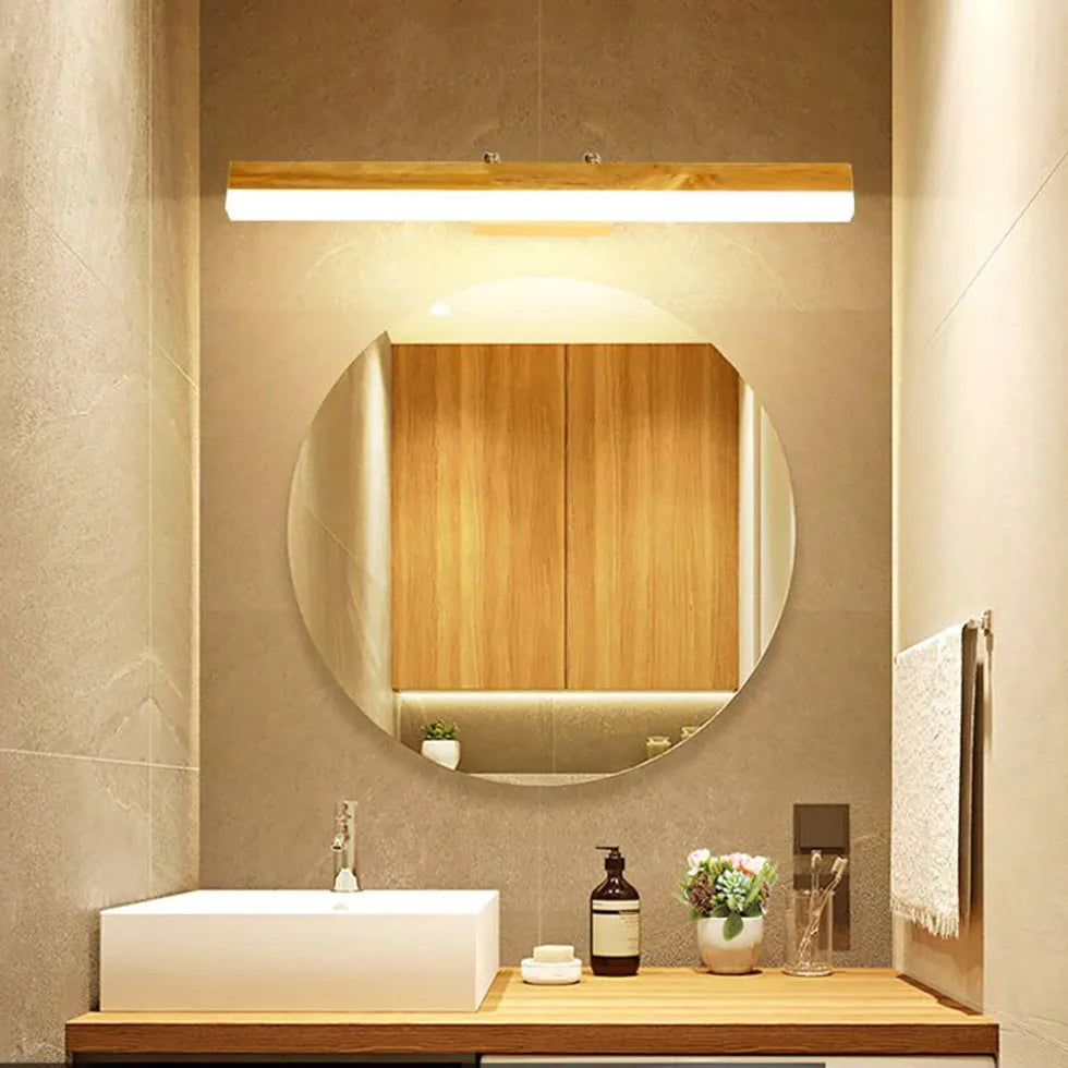 LED verlichting voor binnen met houten wandlamp