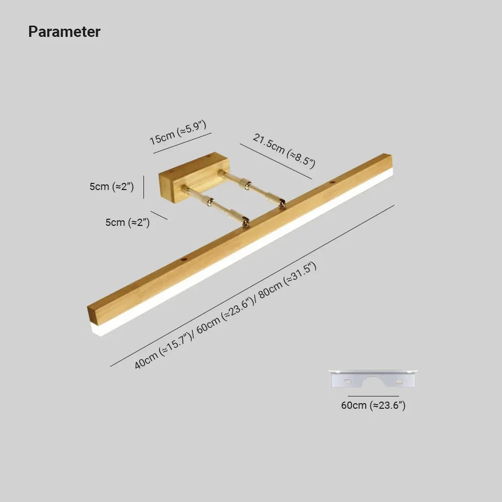 LED verlichting voor binnen met houten wandlamp