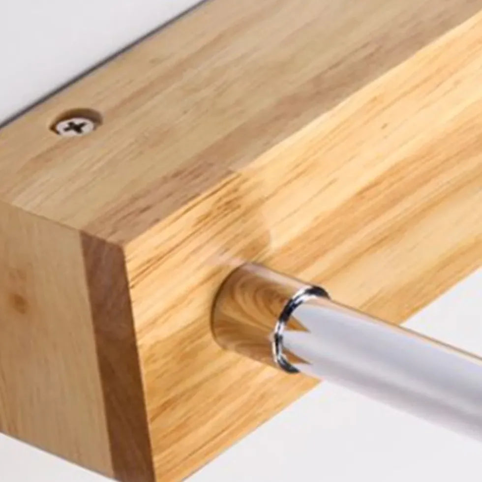 LED verlichting voor binnen met houten wandlamp