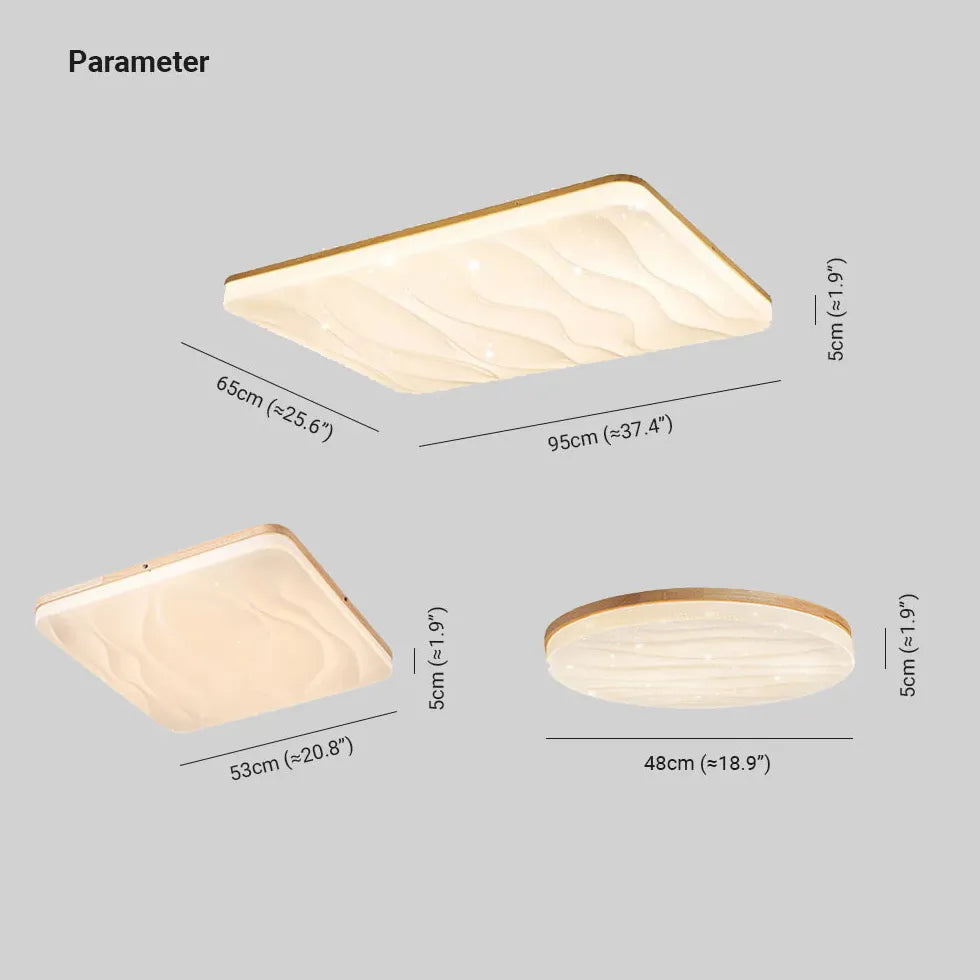 Plafondlamp plat vierkante dimbare lamp