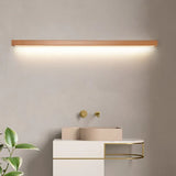 Wandlamp badkamer boven spiegel houten
