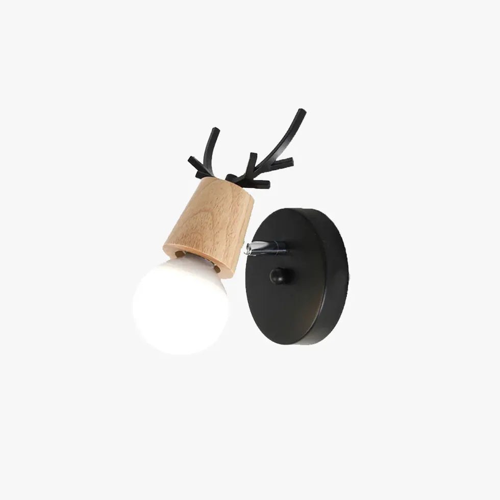 Muurlamp woonkamer in moderne hertengewei stijl