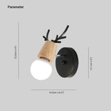 Muurlamp woonkamer in moderne hertengewei stijl