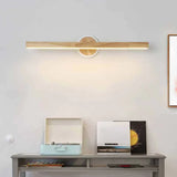 Badkamer wand lamp van hout met LED-verlichting
