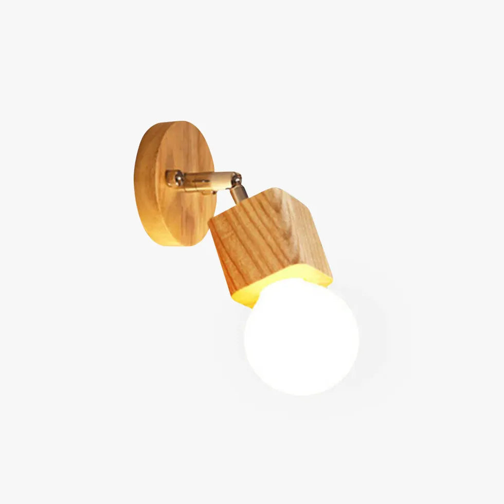 Moderne wandlamp hout met meerdere lampen