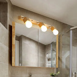 Moderne wandlamp hout met meerdere lampen
