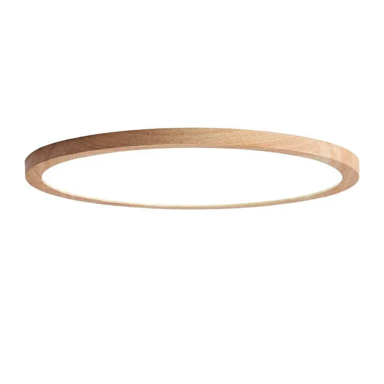 Plafonnière led houten ronde slaapkamer