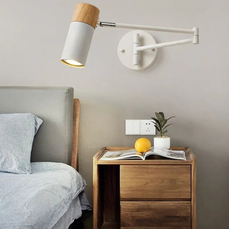 Leeslamp wandlamp in verstelbaar wit ontwerp