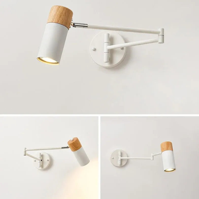 Leeslamp wandlamp in verstelbaar wit ontwerp