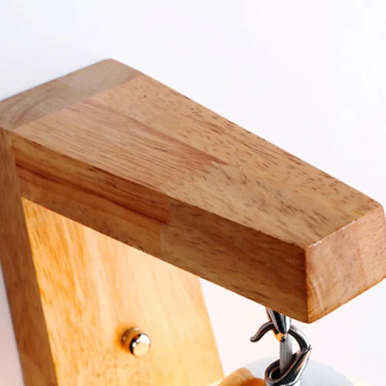 Moderne witte glazen houten wandlamp