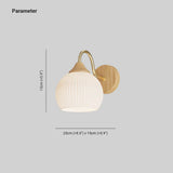 Bedlamp muur met witte glazen lamp voor slaapkamer