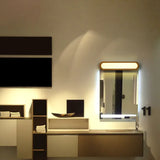 Badkamer spiegel LED verlichting met ovale wandlamp