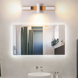 Wandlamp badkamer hout met verstelbare meerlampige functies