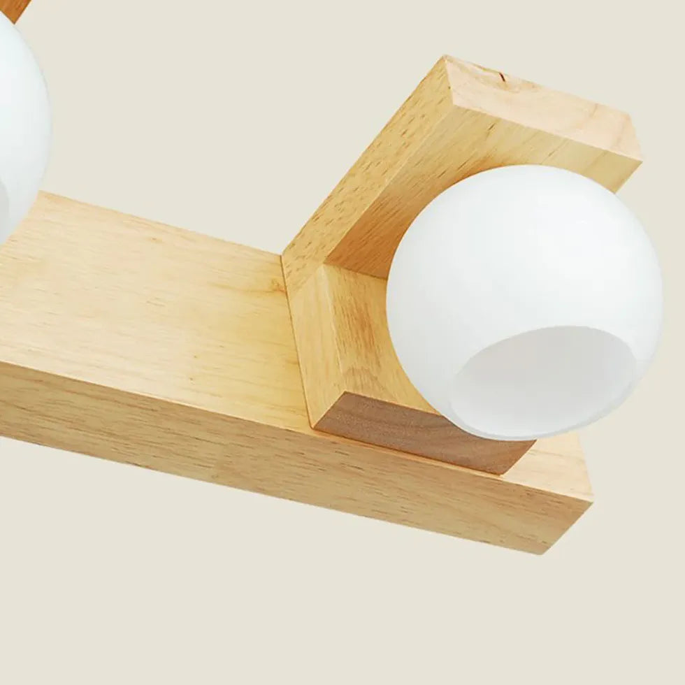 Wandlamp badkamer landelijk met houten ontwerp