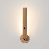 Houten wandlampjes met dimfunctie en USB-oplader