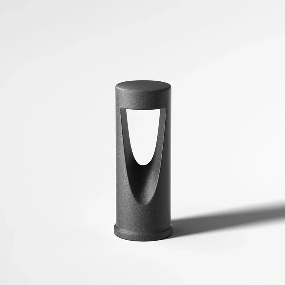 LED zwarte cilindervormige padverlichting buiten lichtkolom