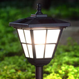 Lichtpaal tuin met zwarte lantaarn voor buiten
