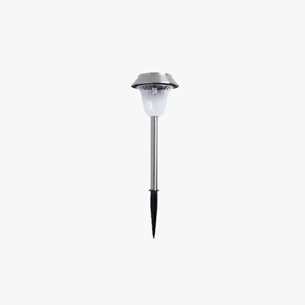 Lantaarn paal zilveren solar buitenverlichting