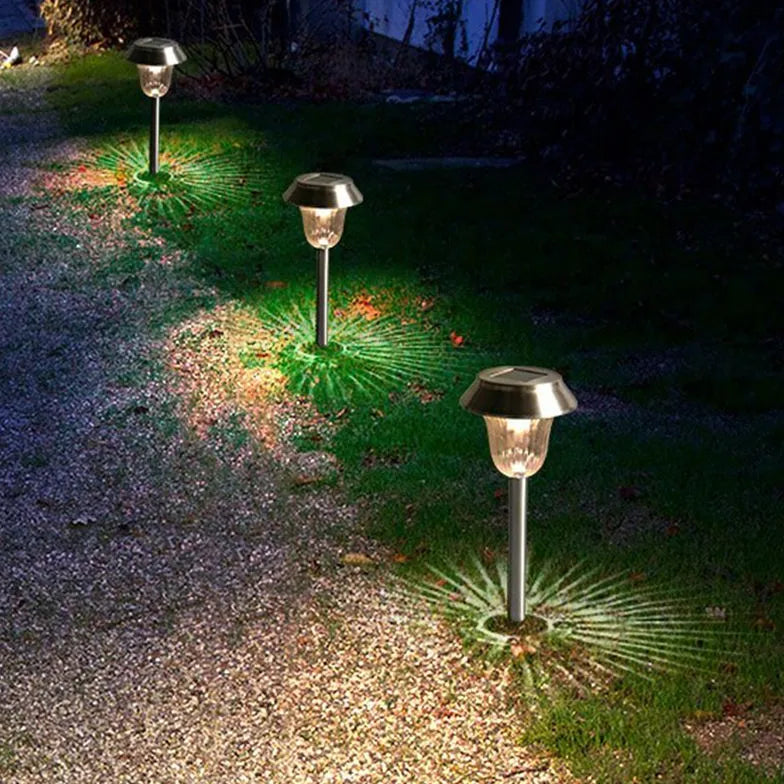 Lantaarn paal zilveren solar buitenverlichting