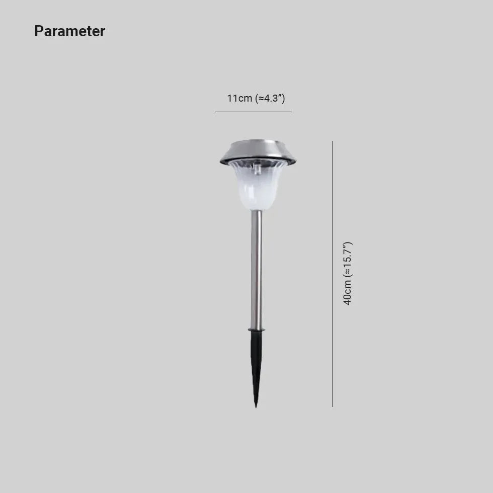 Lantaarn paal zilveren solar buitenverlichting