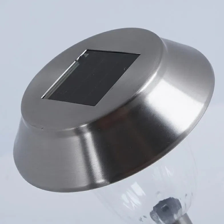 Lantaarn paal zilveren solar buitenverlichting