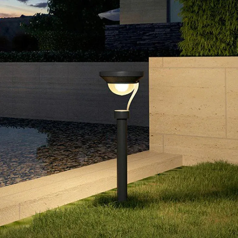 Straat lantaarnpaal diepgrijs solar buitenlamp
