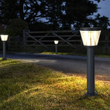 Lantaarnpaal zonne energie zwarte trapeziumvormige buitenlamp