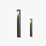 Cilindervormige padverlichting zwarte buiten verlichtingspaal