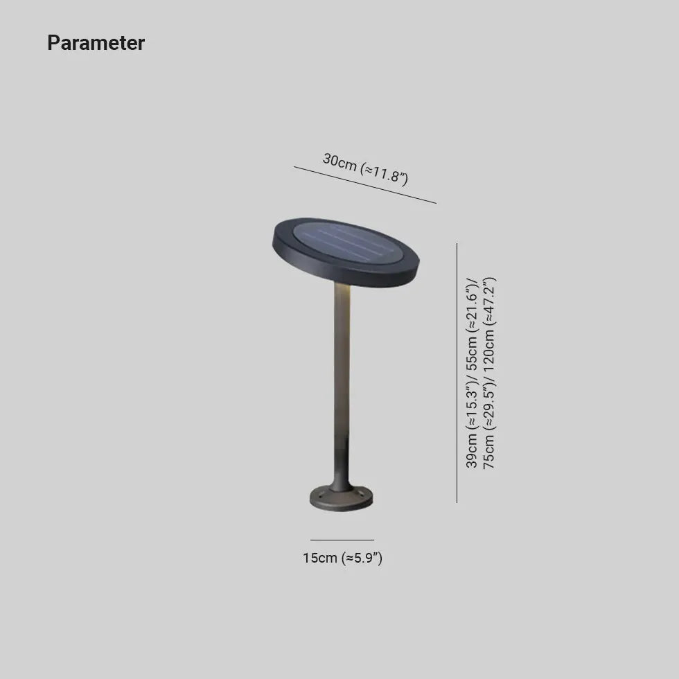 Lantaarnpaal solar schuine ronde tuinverlichting